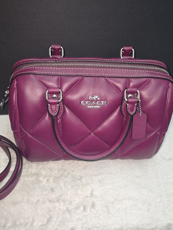 Coach Handbags - Coach 'Rowan' Puffy Diamond Quilting Satchel